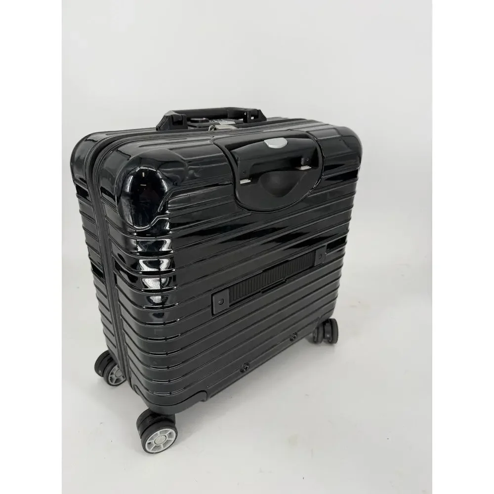 Rimowa Black Gloss Polycarbonate Compact Carry On Salsa Suitcase Luggage